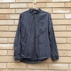 Navy printed Brunswick button down